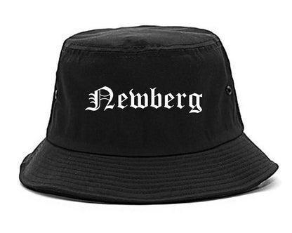 Newberg Oregon OR Old English Mens Bucket Hat Black