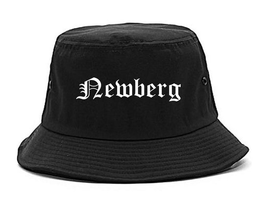 Newberg Oregon OR Old English Mens Bucket Hat Black