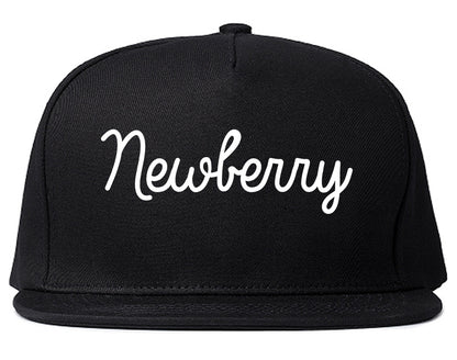 Newberry South Carolina SC Script Mens Snapback Hat Black