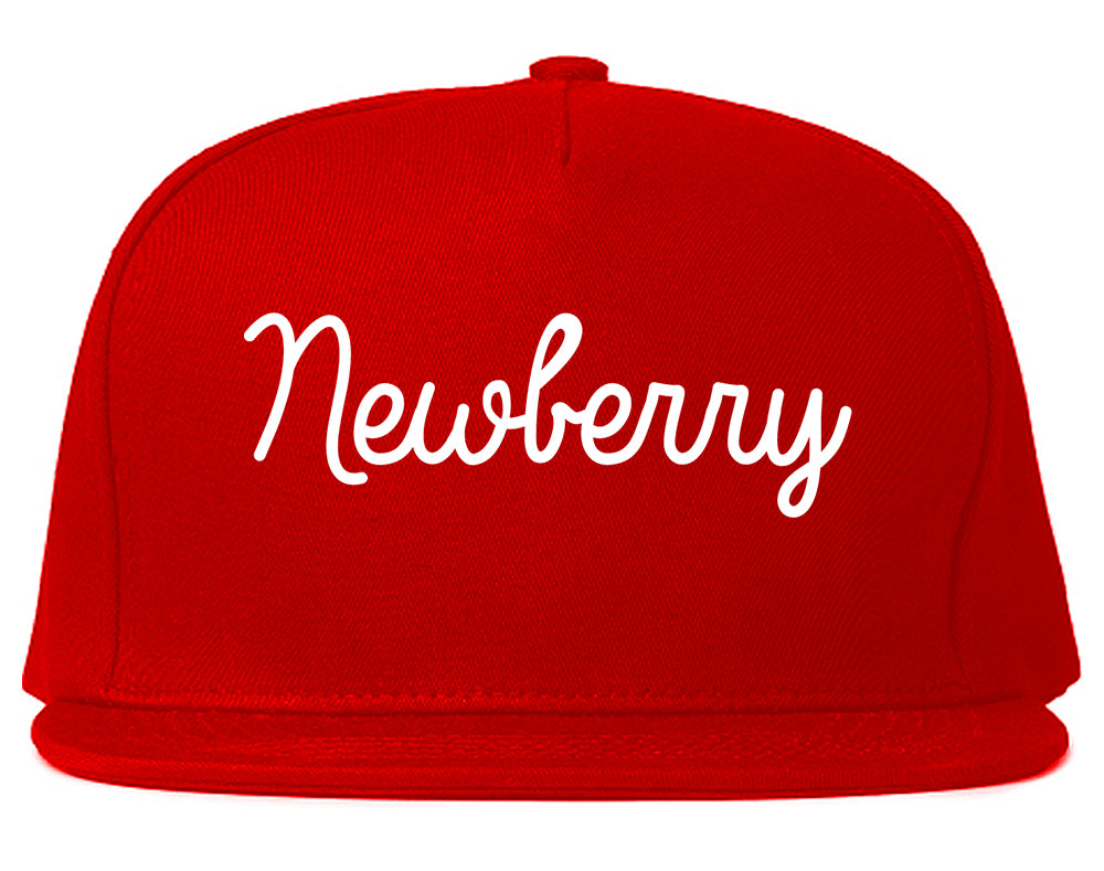 Newberry South Carolina SC Script Mens Snapback Hat Red