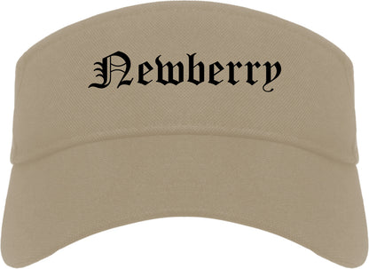 Newberry South Carolina SC Old English Mens Visor Cap Hat Khaki
