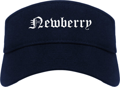 Newberry South Carolina SC Old English Mens Visor Cap Hat Navy Blue