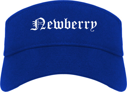 Newberry South Carolina SC Old English Mens Visor Cap Hat Royal Blue