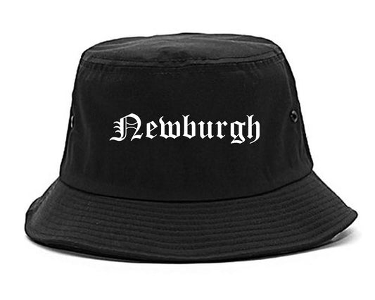 Newburgh New York NY Old English Mens Bucket Hat Black