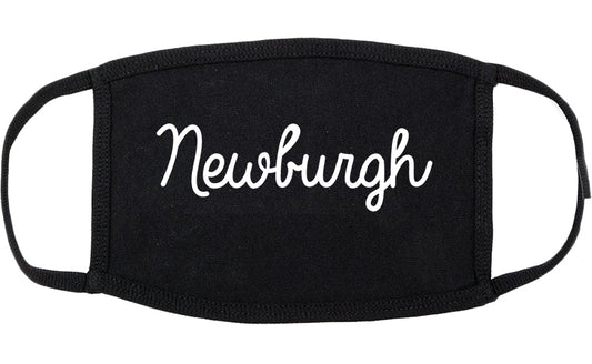 Newburgh New York NY Script Cotton Face Mask Black