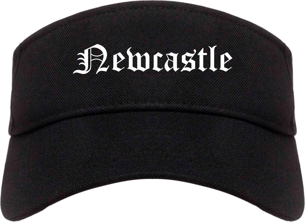 Newcastle Oklahoma OK Old English Mens Visor Cap Hat Black
