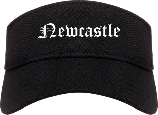 Newcastle Oklahoma OK Old English Mens Visor Cap Hat Black