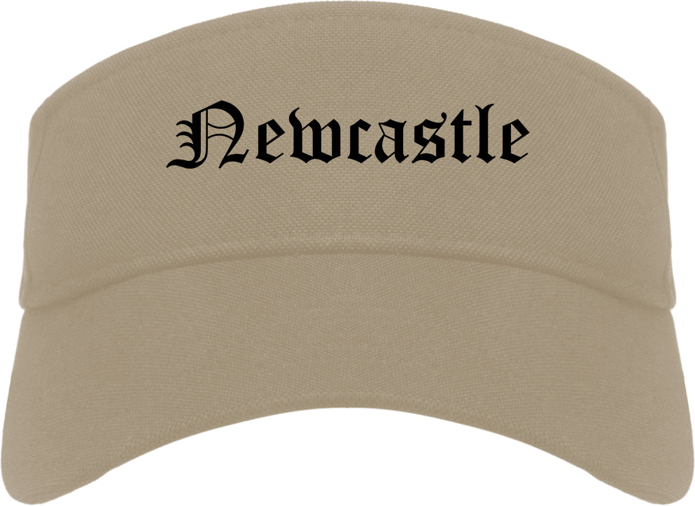 Newcastle Washington WA Old English Mens Visor Cap Hat Khaki