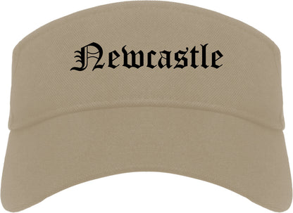 Newcastle Washington WA Old English Mens Visor Cap Hat Khaki