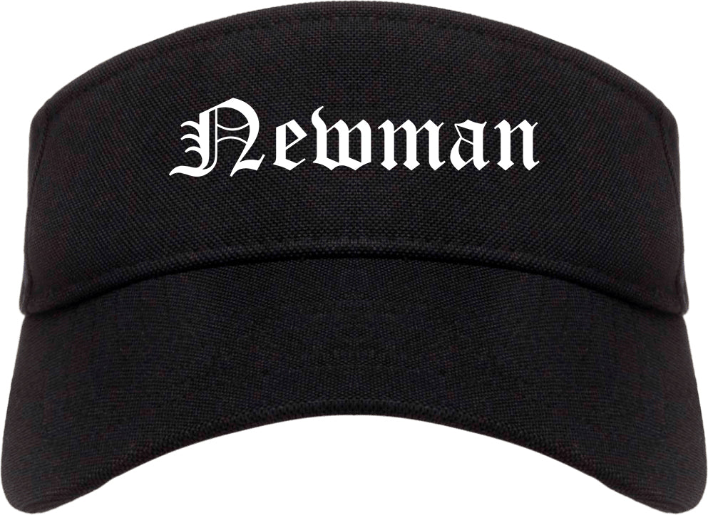 Newman California CA Old English Mens Visor Cap Hat Black