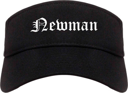 Newman California CA Old English Mens Visor Cap Hat Black
