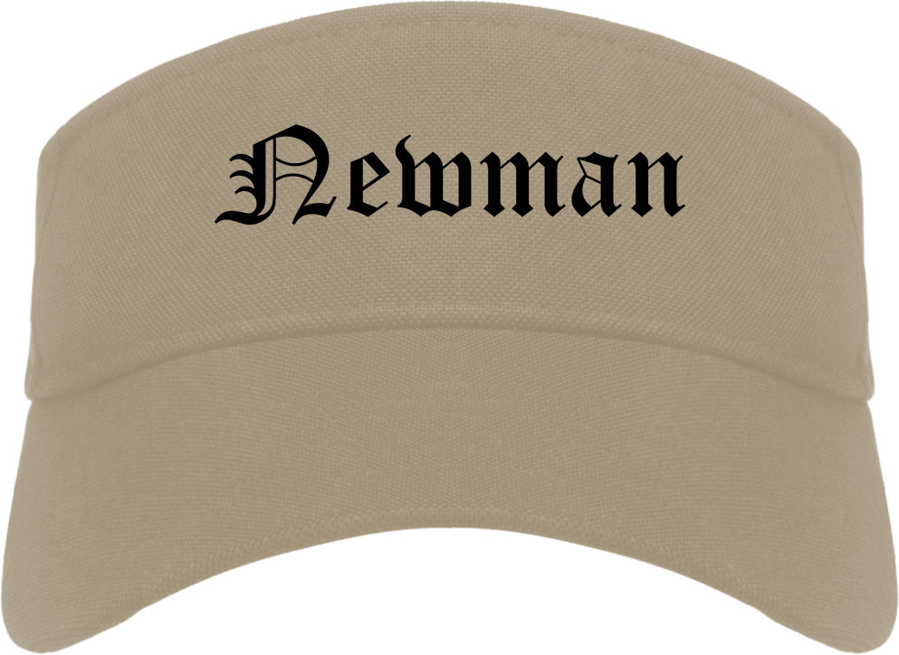 Newman California CA Old English Mens Visor Cap Hat Khaki