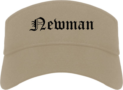 Newman California CA Old English Mens Visor Cap Hat Khaki
