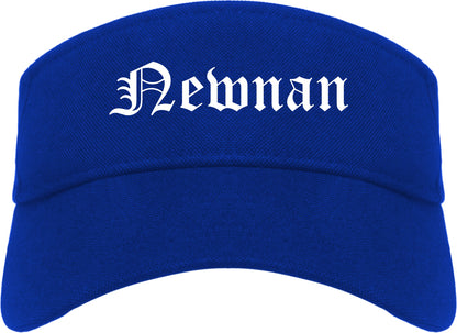 Newnan Georgia GA Old English Mens Visor Cap Hat Royal Blue