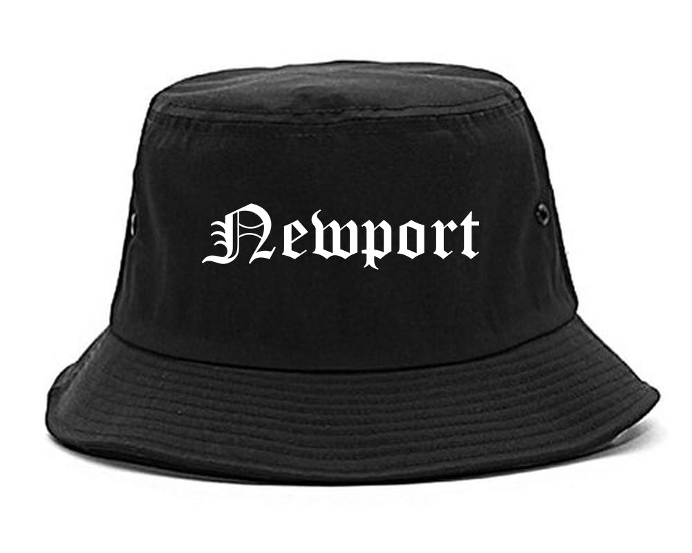Newport Arkansas AR Old English Mens Bucket Hat Black