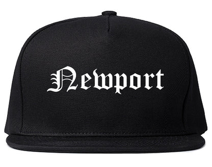 Newport North Carolina NC Old English Mens Snapback Hat Black