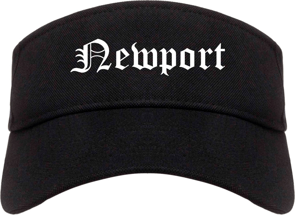 Newport North Carolina NC Old English Mens Visor Cap Hat Black
