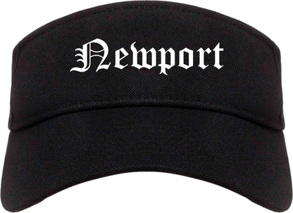 Newport North Carolina NC Old English Mens Visor Cap Hat Black
