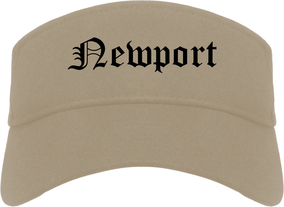 Newport Tennessee TN Old English Mens Visor Cap Hat Khaki