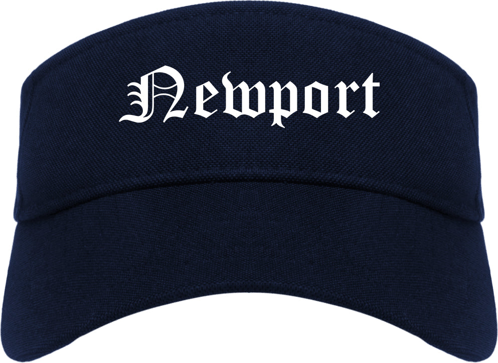 Newport Tennessee TN Old English Mens Visor Cap Hat Navy Blue