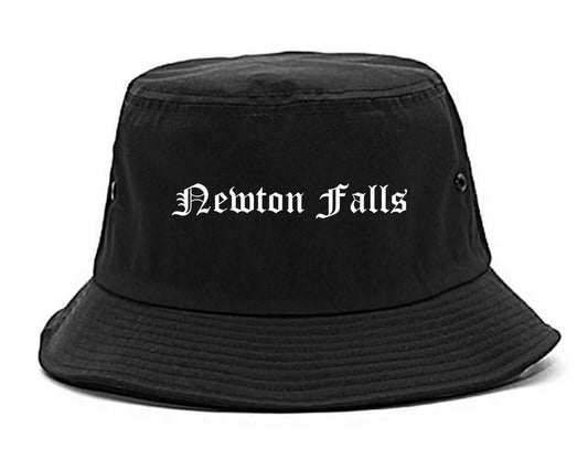 Newton Falls Ohio OH Old English Mens Bucket Hat Black