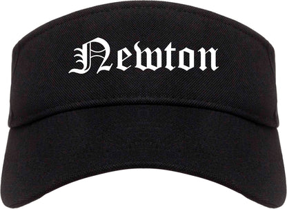 Newton Iowa IA Old English Mens Visor Cap Hat Black