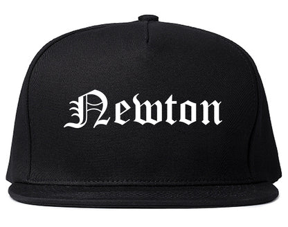 Newton New Jersey NJ Old English Mens Snapback Hat Black