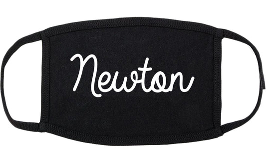 Newton New Jersey NJ Script Cotton Face Mask Black