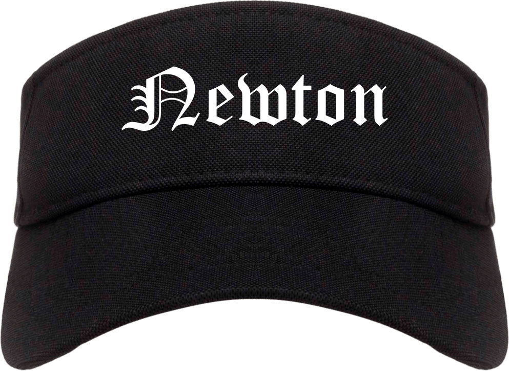 Newton New Jersey NJ Old English Mens Visor Cap Hat Black