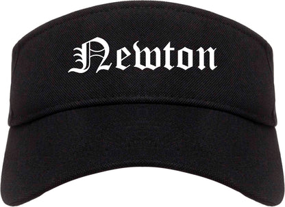 Newton New Jersey NJ Old English Mens Visor Cap Hat Black