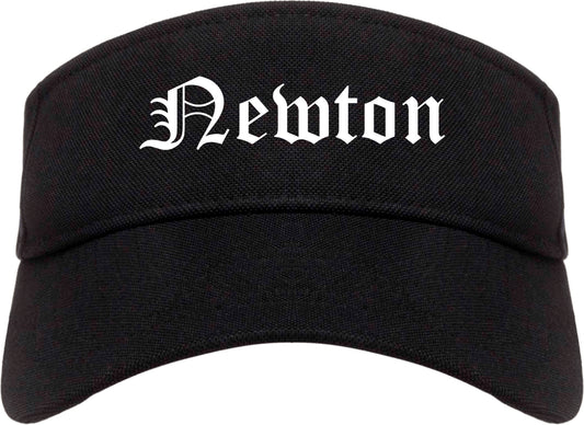 Newton New Jersey NJ Old English Mens Visor Cap Hat Black
