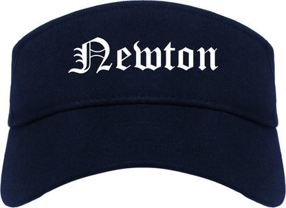 Newton New Jersey NJ Old English Mens Visor Cap Hat Navy Blue