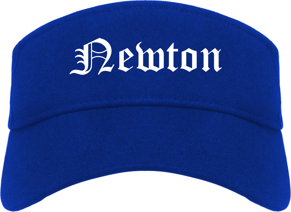Newton New Jersey NJ Old English Mens Visor Cap Hat Royal Blue