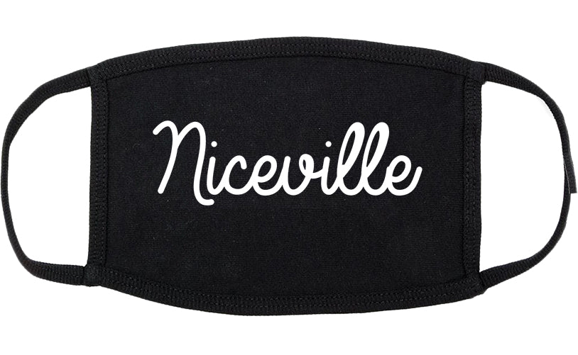 Niceville Florida FL Script Cotton Face Mask Black