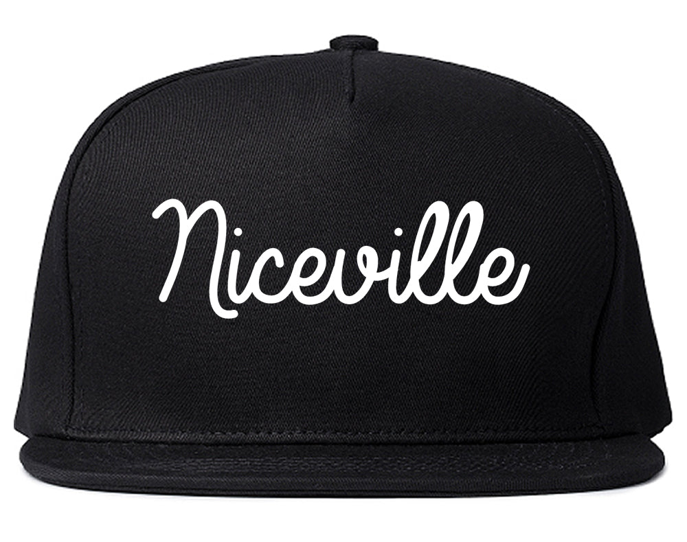 Niceville Florida FL Script Mens Snapback Hat Black