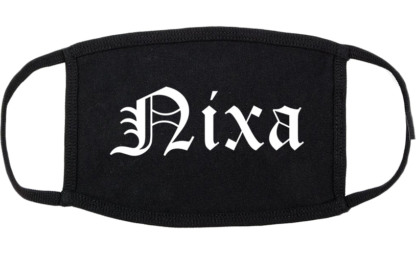 Nixa Missouri MO Old English Cotton Face Mask Black