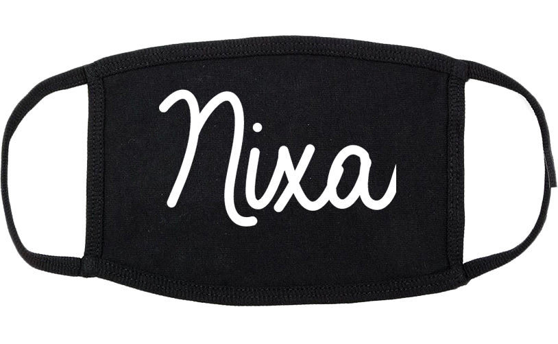 Nixa Missouri MO Script Cotton Face Mask Black