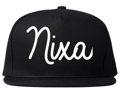Nixa Missouri MO Script Mens Snapback Hat Black