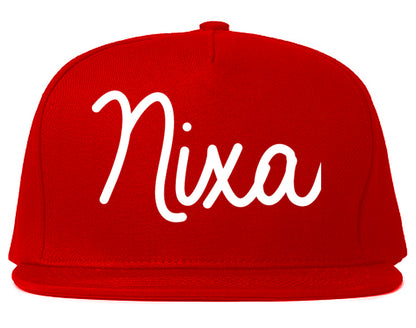 Nixa Missouri MO Script Mens Snapback Hat Red