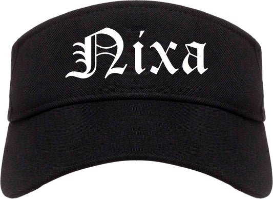 Nixa Missouri MO Old English Mens Visor Cap Hat Black