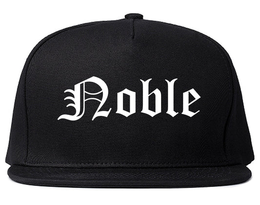 Noble Oklahoma OK Old English Mens Snapback Hat Black