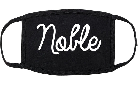 Noble Oklahoma OK Script Cotton Face Mask Black