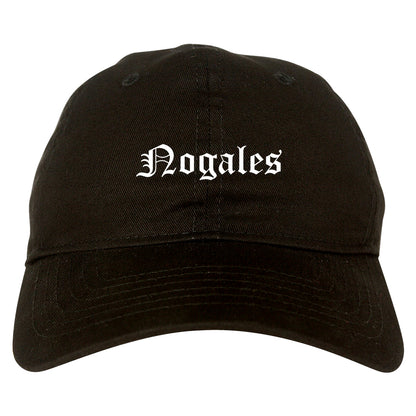 Nogales Arizona AZ Old English Mens Dad Hat Baseball Cap Black