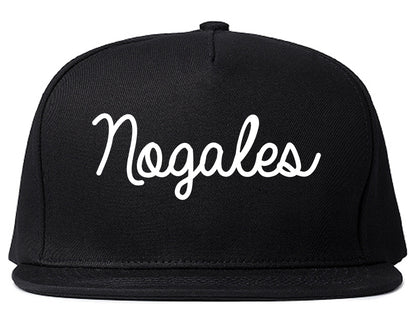 Nogales Arizona AZ Script Mens Snapback Hat Black