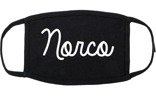 Norco California CA Script Cotton Face Mask Black