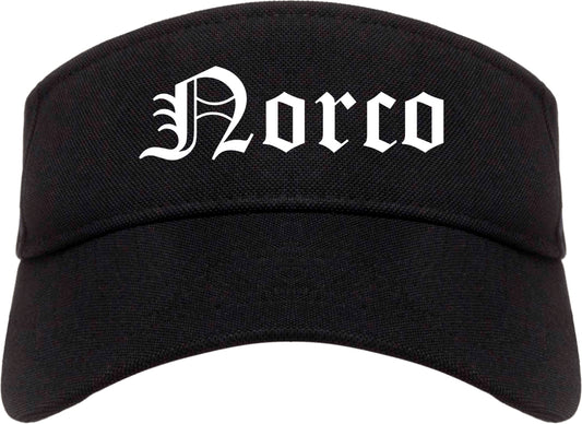 Norco California CA Old English Mens Visor Cap Hat Black
