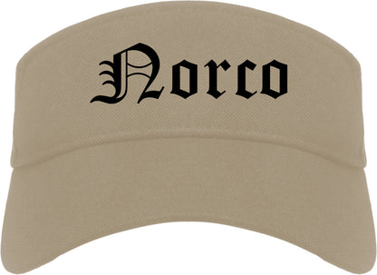Norco California CA Old English Mens Visor Cap Hat Khaki