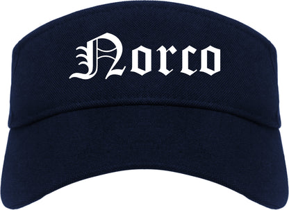 Norco California CA Old English Mens Visor Cap Hat Navy Blue