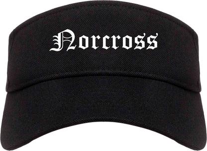 Norcross Georgia GA Old English Mens Visor Cap Hat Black