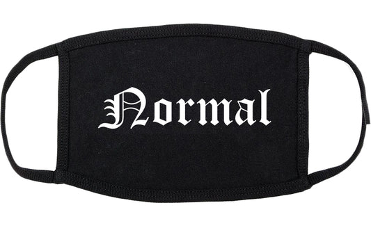 Normal Illinois IL Old English Cotton Face Mask Black